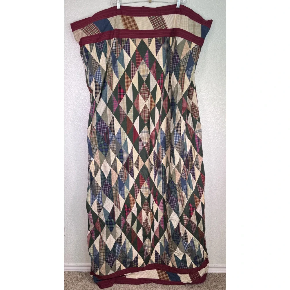 Patch Magic Shower Curtain Plaid Quilt Diamond Patchwork Primitive Rustic Decor